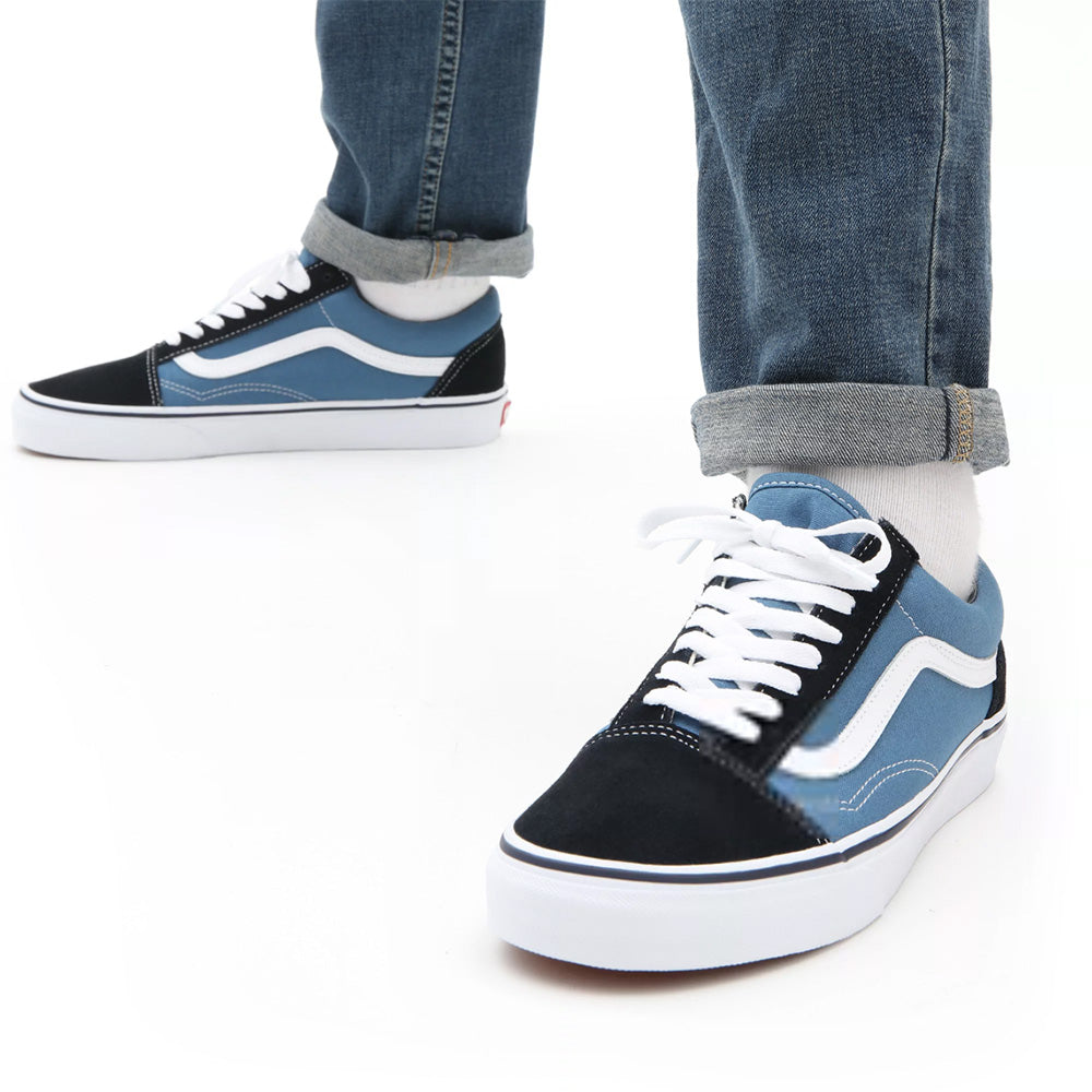 Blue vans black jeans best sale