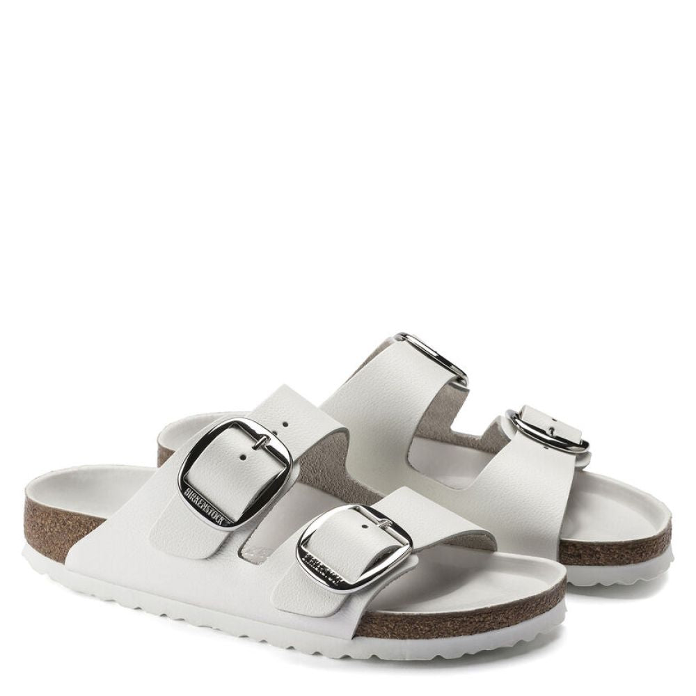 Birkenstock Women's Arizona Big Buckle Leather in White (Narrow Width)