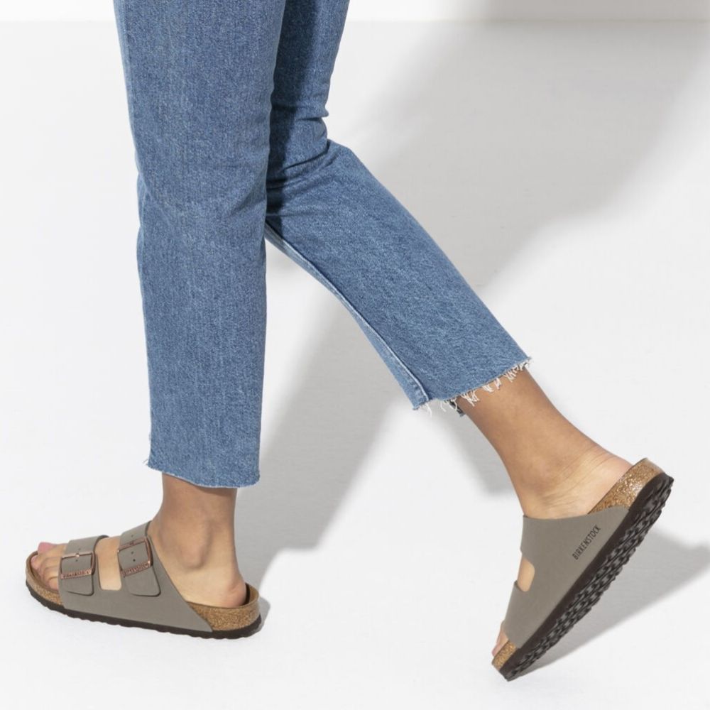 Birkenstock Arizona Birko Flor Nubuck Stone