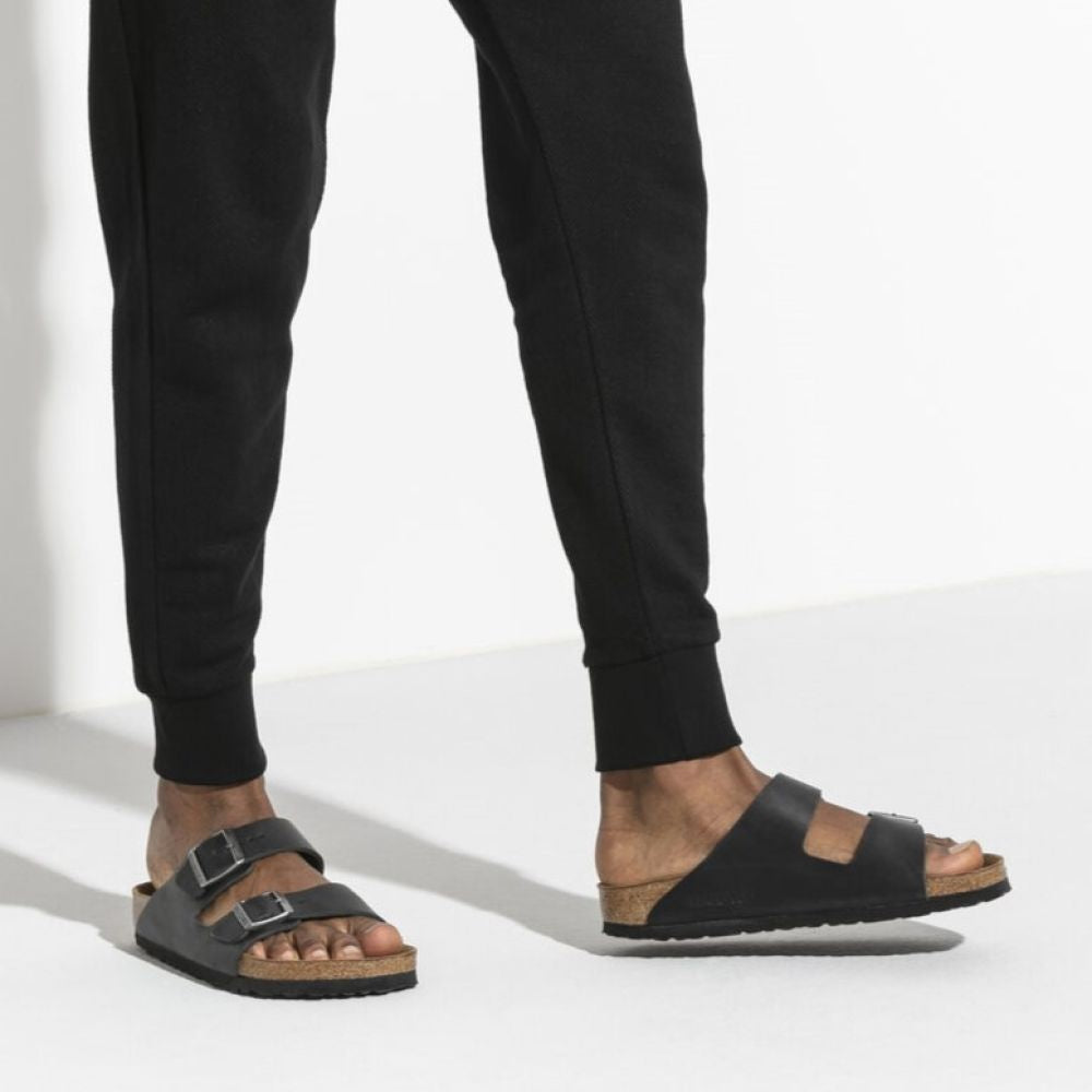 Birkenstock arizona regular oiled leather online black