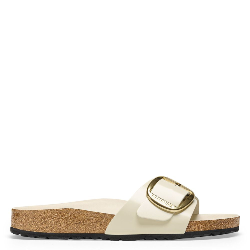 Birkenstock Women's Madrid Big Buckle Natural Leather Patent in