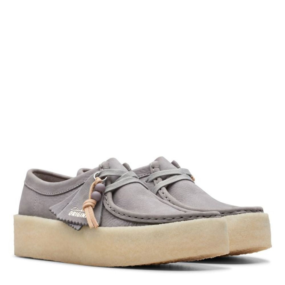 Clarks Women s Wallabee Cup in Steel Grey Nubuck