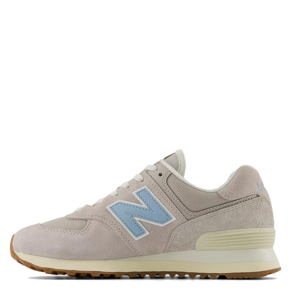 New Balance Women s 574 in Moonrock with Chrome Blue and Sea Salt Getoutsideshoes Getoutside Shoes