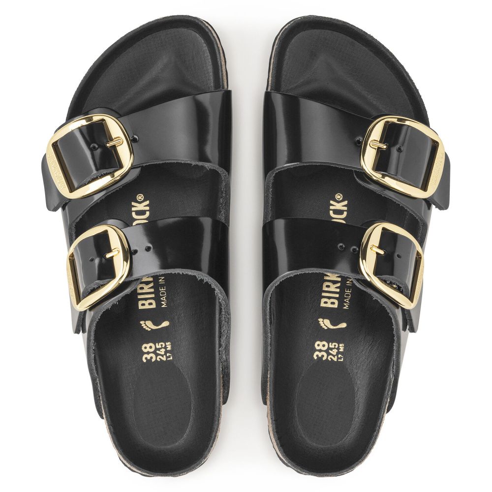 Patent store leather birkenstocks