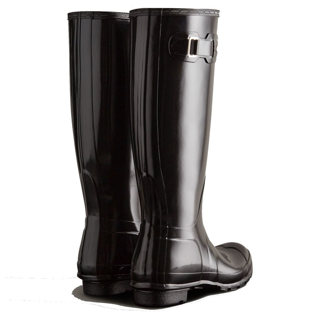 Hunter Women's Original Tall Gloss Rain Boots in Black