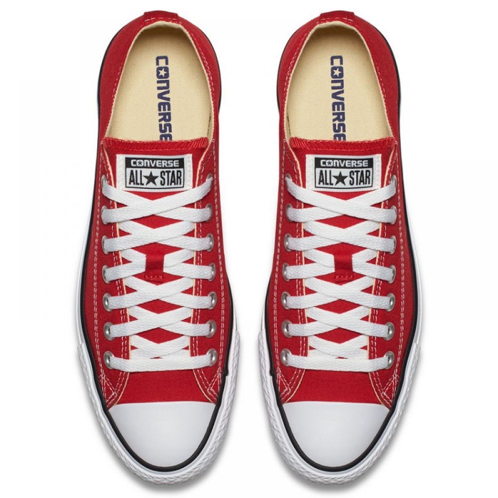 Converse Red Unisex Low Top All Star Shoes Red Size: 10 Men , 12 Women