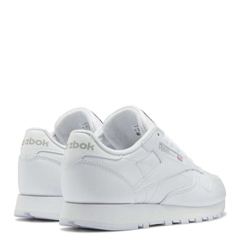 Women's Classic Leather Sneakers in White/Grey