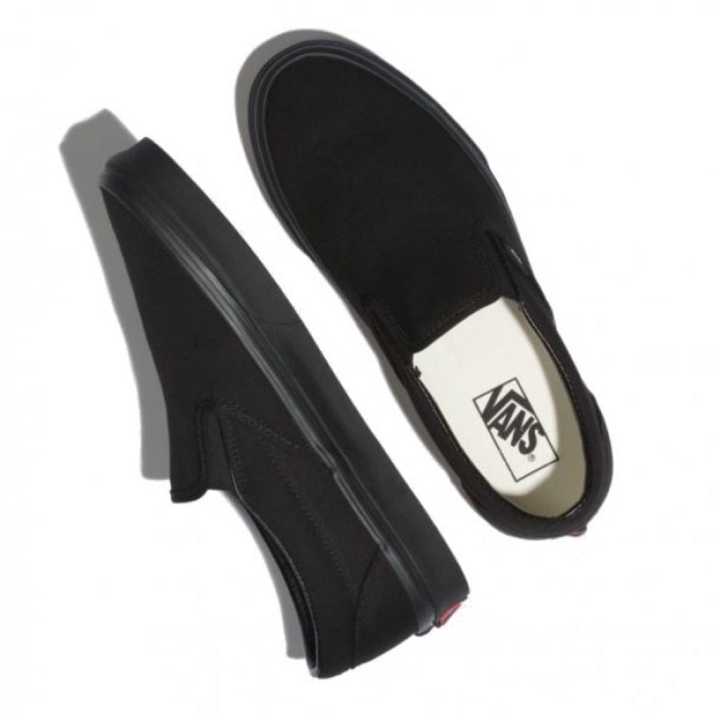 Black slip on vans for sale best sale