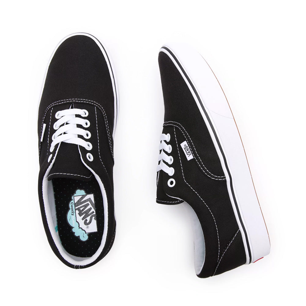 Vans era comfycush black white hot sale