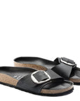 Birkenstock Women's Madrid Big Buckle Oiled Leather in Black (Narrow Width)