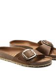 Birkenstock Women's Madrid Big Buckle Oiled Leather in Cognac (Narrow Width)