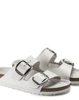 Birkenstock Women's Arizona Big Buckle Leather in White (Narrow Width)