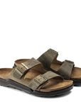 Birkenstock Men's Arizona Cross Town Oiled Leather in Faded Khaki