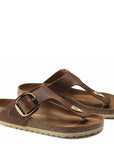 Birkenstock Women's Gizeh Big Buckle Leather in Cognac