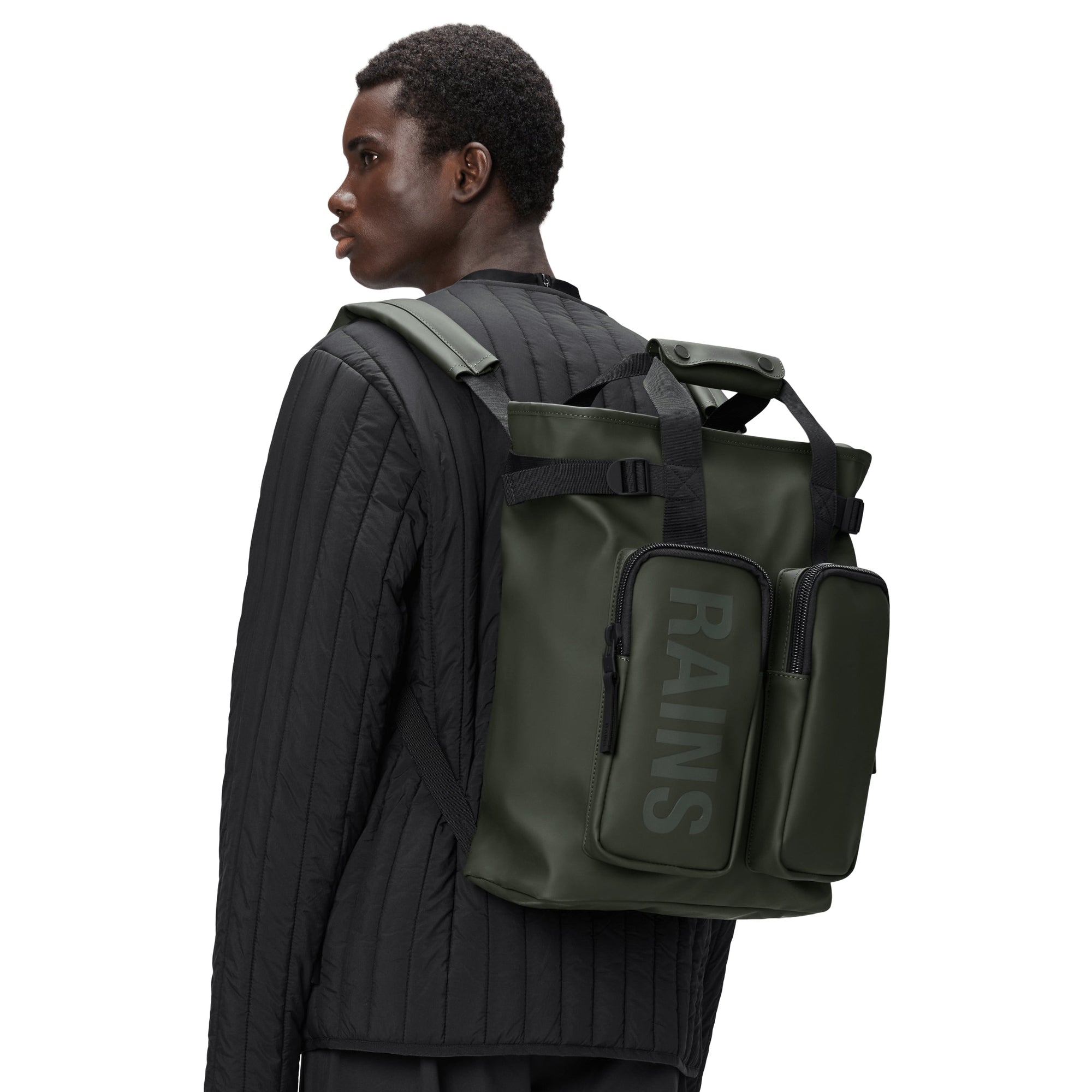 Rains Texel Tote Backpack in Green