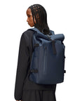 Rains Rolltop Rucksack Large in Navy