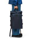 Rains Rolltop Rucksack Large in Navy