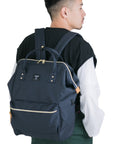 Anello Cross Bottle Backpack Large in Navy