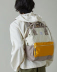 Anello Cross Bottle Backpack Regular in Ivory Mustard