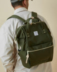 Anello Cross Bottle Backpack Regular in Olive