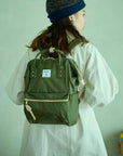 Anello Cross Bottle Backpack Small in Olive