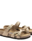 Birkenstock Women's Franca Nubuck Leather Soft Footbed in Sandcastle