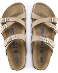 Birkenstock Women's Franca Nubuck Leather Soft Footbed in Sandcastle