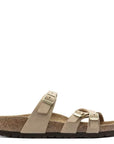 Birkenstock Women's Franca Nubuck Leather Soft Footbed in Sandcastle