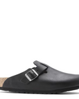 Birkenstock Men's Boston Grip Leather in Vintage Wood Black