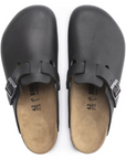 Birkenstock Men's Boston Grip Leather in Vintage Wood Black