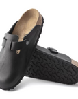 Birkenstock Men's Boston Grip Leather in Vintage Wood Black