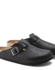 Birkenstock Men's Boston Grip Leather in Vintage Wood Black