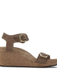 Birkenstock Women's Soley Ring-Buckle Oiled Leather in Cognac (Narrow Width)