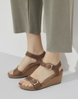 Birkenstock Women's Soley Ring-Buckle Oiled Leather in Cognac (Narrow Width)