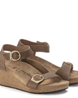 Birkenstock Women's Soley Ring-Buckle Oiled Leather in Cognac (Narrow Width)