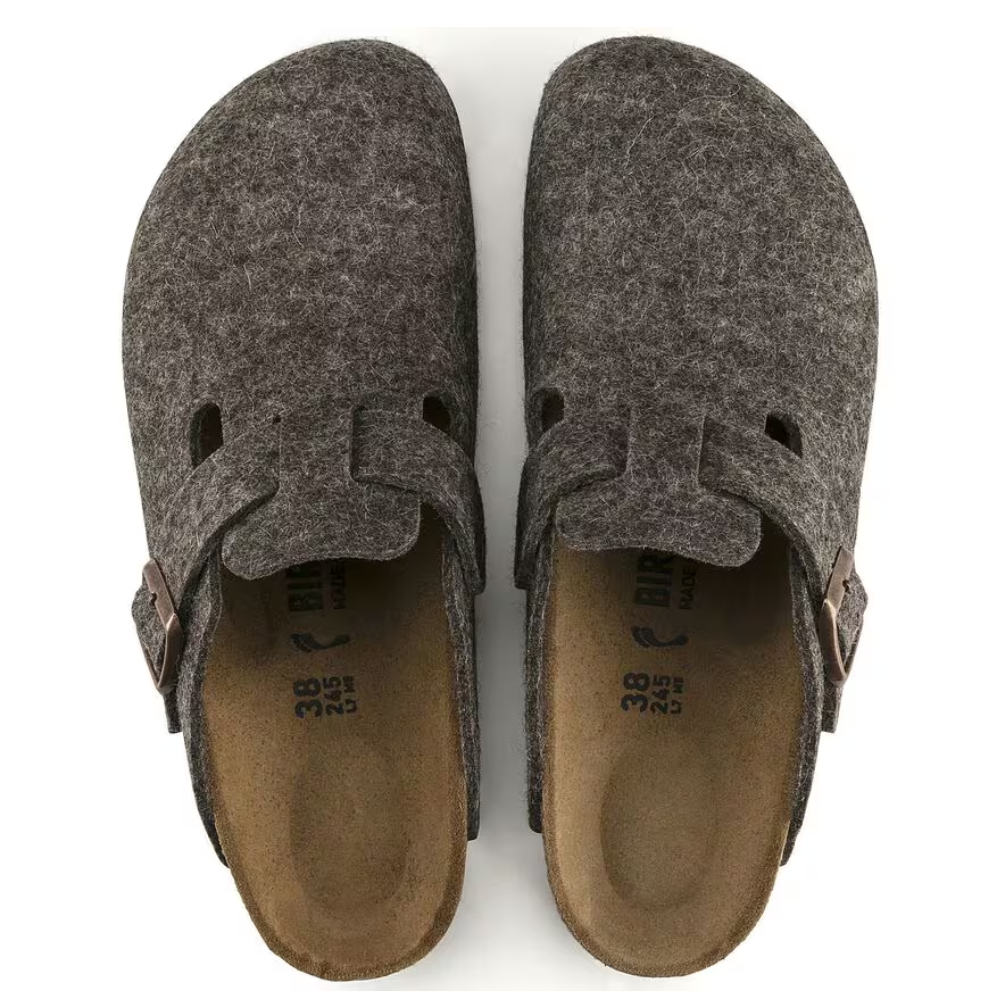 Birkenstock Men’s Boston Wool Felt in Cacao