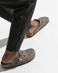 Birkenstock Men’s Boston Wool Felt in Cacao