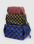 Baggu 3D Zip Set in Jewel Checks