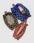 Baggu 3D Zip Set in Jewel Checks