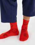 Baggu Crew Sock in Red Happy