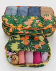 Baggu Large Packing Cube Set in Orange Trees