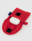 Baggu Puffy Earbuds Case in Candy Apple