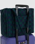 Baggu Small Cloud Carry-On in Navy Green Check