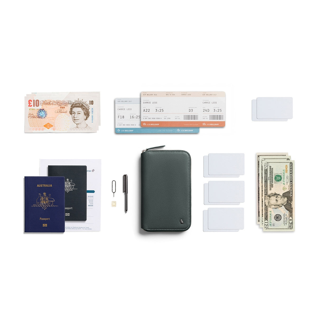 Bellroy Travel Folio (Second Edition) in Everglade