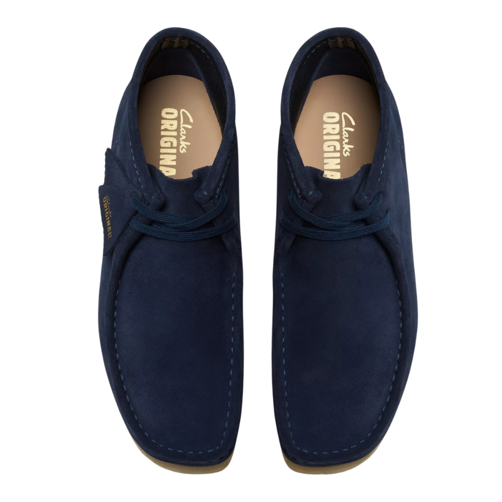 Clarks Men&#39;s Wallabee Boot in Ink Suede