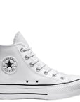 Converse Women's Chuck Taylor All Star Lift Leather High in White/Black/White