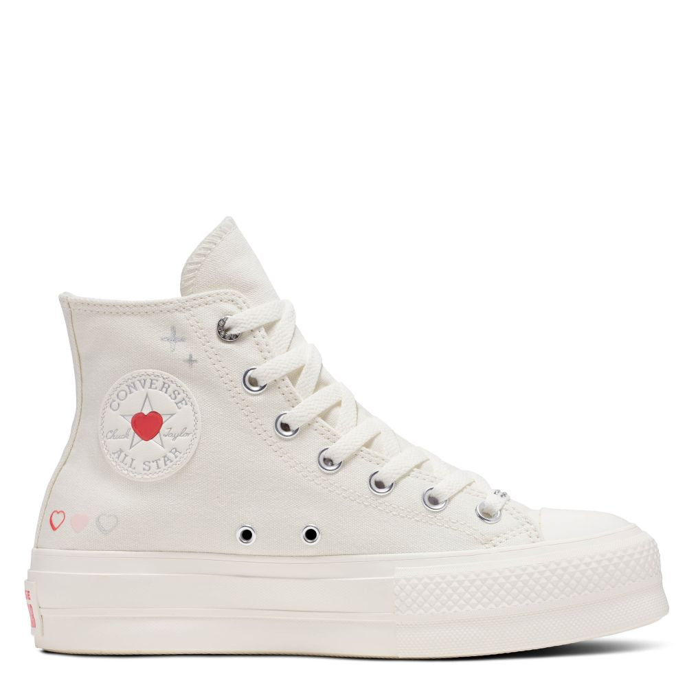 Converse Chuck Taylor All Star Lift High Top in Egret/Fever Dream/Egret ...