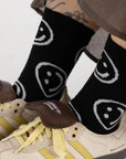 Baggu Crew Sock in Black Happy