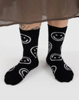 Baggu Crew Sock in Black Happy