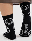 Baggu Crew Sock in Black Happy